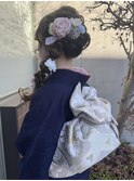 着物に合うたまねぎヘアアレンジ