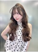 マロンベージュ×小顔レイヤー×韓国風巻き×髪質改善