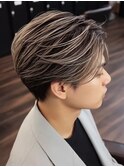 xメンズバレイヤージュ/ホワイトグレージュ/レイヤーカット