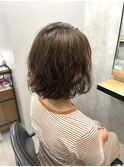 大人ナチュラル♪ゆるふわボブ×オリーブブラウン