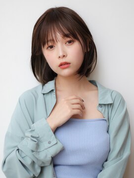 ヴィヴィ(VIVIE) ココアベージュオリーブグレージュ黒髪小顔切りっぱなしミニボブ