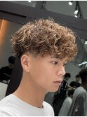 渋谷スペインカールメンズカットフリンジカットフェードカット