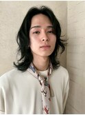 ロン毛　ジェンダーレス　アンニュイ　デジタルパーマ