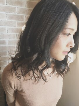 ノアズアーク(NOAH'S ARK) 黒髪ブルージュ★ミディアムスタイル