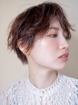 パール(PearL)&nbsp;【PearL】小顔ヘア/くすみベージュ/フェザーショート/マッシュ