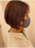 秋カラースッキリショートボブ