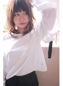 tuuli☆30代40代ペールベージュ切りっぱなしミディアム　30