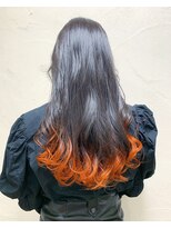 オリジンズヘアーセカンド 守谷店(Origins hair 2nd)&nbsp;オリジナル超ケアブリーチ×オレンジグラデ裾カラー