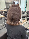 ショコラベージュ/オリーブブラウン/切りっぱなしヘアー