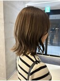 外ハネワンカール/ボブディ/カーキアッシュ/顔まわり/伏見