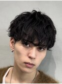 渋谷メンズパーママッシュウルフカット緩めシャドウパーマ