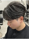 新潟万代ニュアンスパーマフェザーパーマセンターパートウルフ