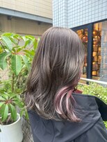 エイゾー(EIZO)&nbsp;インナーカラー/イヤリングカラー/ボブ/ピンク/グレージュ