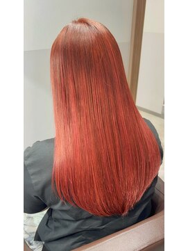 サロウィン 大宮Crest店(SALOWIN) ◯ピンクハイライト 赤髪 レッド ロング 髪質改善 縮毛矯正