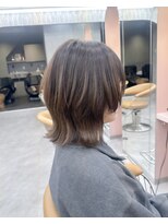 ロンドリゼル 札幌(Lond RiseL) オリーブグレー/前髪/ボブ/マロンベージュ/レイヤーカット/小顔