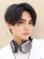 エイド 恵比寿(aid) 前下がりセンターパート刈り上げツーブロックダウンパーマ