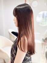 レア 表参道(L'ea)&nbsp;大人ガーリーダークアッシュミディアムレイヤー似合わせカット