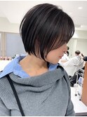 【大人世代に似合う丸みショート】