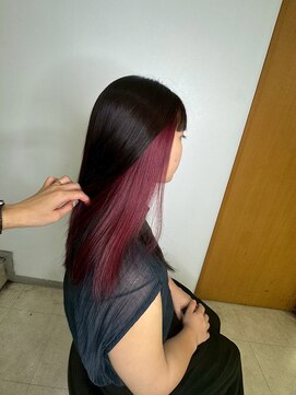 アイズ 渋沢(AIZU) インナーカラー インナーレッドカラー