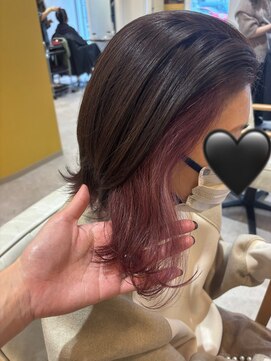 ポルカドット 豊橋店(Polkadot) インナーカラー○ピンクムラサキ