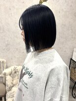 ディーヴァヘアーエズ(DIVA hair Eze) 暗めカラー◎ブルーブラック丸みボブ透け感UP!
