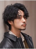 新橋メンズパーマツイストスパイラルパーマ波巻きニュアンス