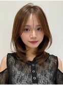 ワンカールで可愛いミディアムレイヤー