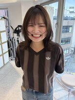 ビビディ バビディ ブー 河原町三条店(Bibbidi.bobbidi.boo)&nbsp;ミディアムレイヤーブリーチなしダブルカラーヘーゼルベージュ