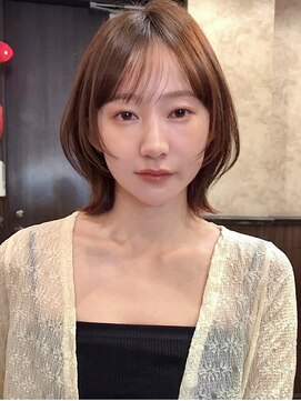 ロンド 銀座(Lond) ☆春日☆縮毛矯正ミルクブラウンダウンバングダークパープル59