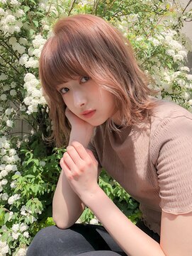 ルティア(Lutia) ゆるふわミディ ナチュラルブラウン