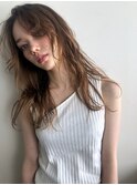 long layer wave× honey beige #2