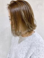 アイティー バイ アルバム 浦和店(IT by ALBUM) グレージュグラデ_ココアブラウンフリンジウェーブ_ba298572