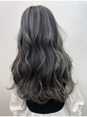 ハイライトカラー/グレー　stylist/miaki