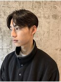 センターパート×マッシュショート