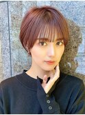 ［岩井style］20代30代40代ピンクブラウンショートヘア