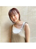 [代々木]ナチュラルピンクスイートAラインの甘辛ショートボブ