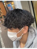 王道マッシュ×波巻きスパイラルパーマ