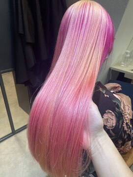 エクラート リラ 立川店(ECLART lilas.) ブロンズ×ピンクMIXヘアスタイル【半個室/マンツーマン施術】