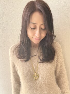 オウルヘアー(Owl hair) 大人のセミロングスタイル/ラベンダーブラウン/白髪染め