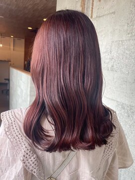 ミルヘアデザイン(mil hair design) ダブルカラーピンクベージュベージュカラーケアブリーチレイヤー