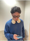 短髪ナチュラルパーマ