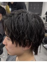 センターパート緩めスパイラル
