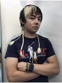 Y2Kメンズグランジショートブレイズエクステ