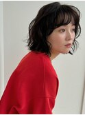 ボブ 黒髪 パーマ ボブパーマ レイヤー ニュアンスパーマ