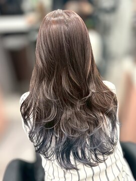 ジエクト カナウ(The Ect canow) 【透明感カラー×レイヤーカット】裾カラー/ブルーカラー