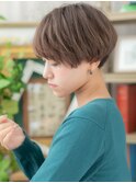 ★ヘーゼルグレージュ小顔刈り上げマッシュショート20代30代★1