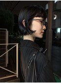 ミニボブ/ミニマルボブ/黒髪ボブ/ニュアンスボブ