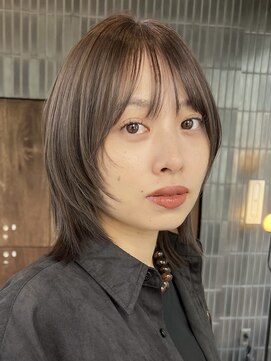 ノード(NODE) 栄フェイスレイヤー透明感カラー小顔　ブラウン