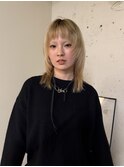 ローライト デザインカラー &nbsp;ハッシュカット シャギーレイヤー