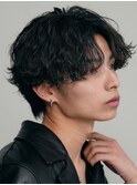 メンズシースルーマッシュニュアンスパーマシャドウパーマテテ風